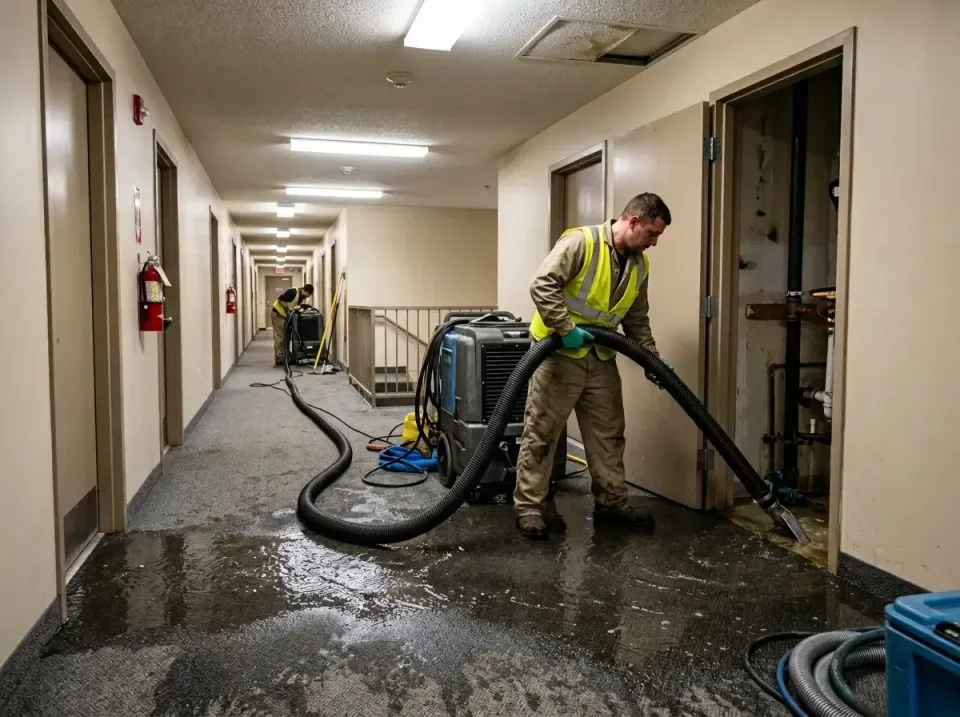 multi-unit-apartment-hallway-f-005 — frequently asked questions, Emergency Burst Pipe Water Extraction & Removal in Lake Cas…
